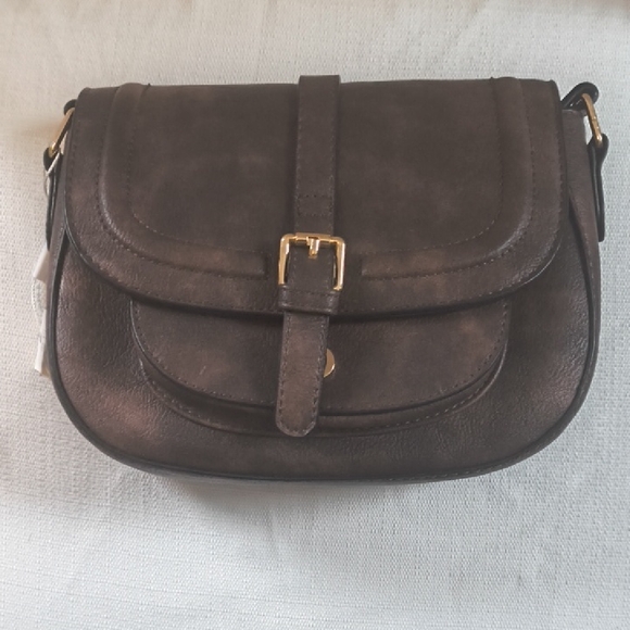 Cluci Handbags - Elegant Brown Crossbody Bag with Gold Buckle